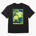 Ronaldo - Street Art - Soccer Icons Oversized T-Shirt Fuel Your Fan Pride for FIFA World Cup 2026 Spirit, Capturing Argentina and Brazil, CR7, Stadium Chants, National Pride, Trophy Dreams and Unforgettable Football Memories; Ideal for Passionate