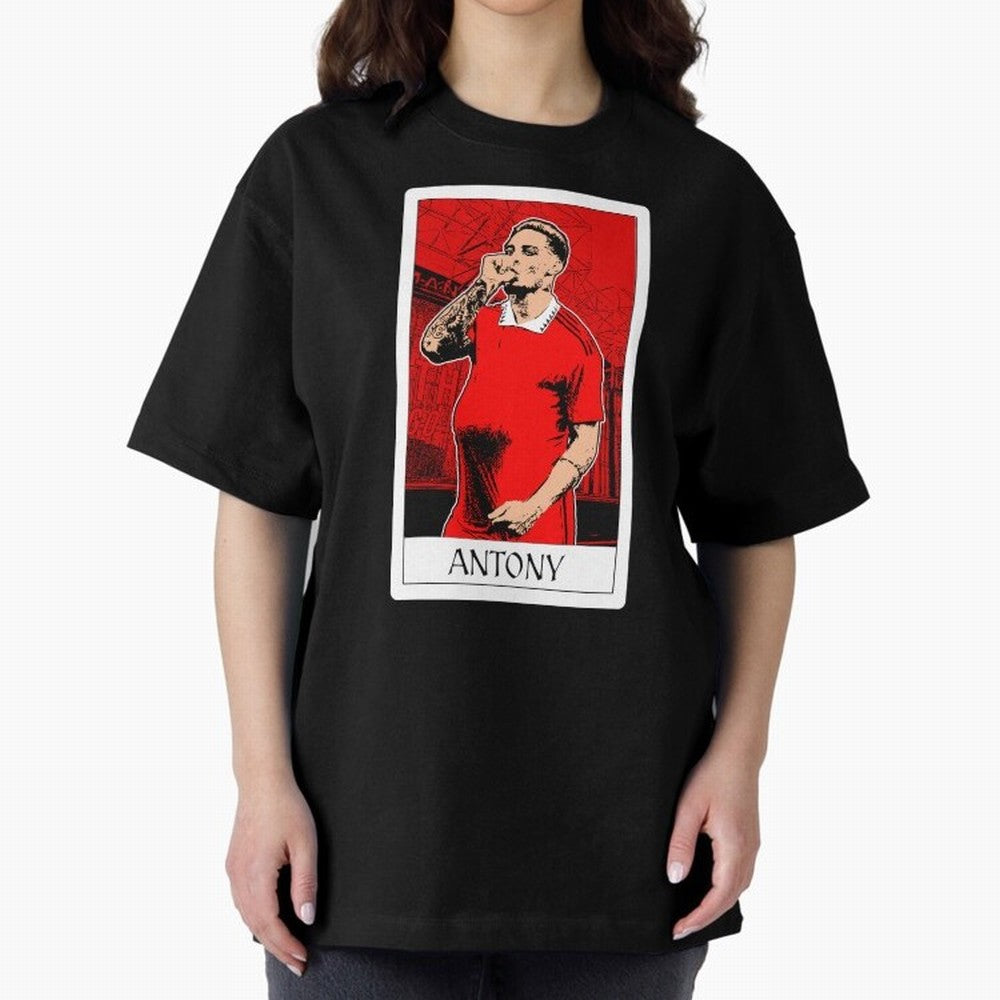 Antony Oversized T-Shirt Feel the Trophy Chase of Global Football Passion for FIFA World Cup 2026 USA Canada Mexico, Capturing CR7 and Messi, Argentina, Game Day Rituals, Football Legends, Country Pride and the Road to the Final; Great for Watch