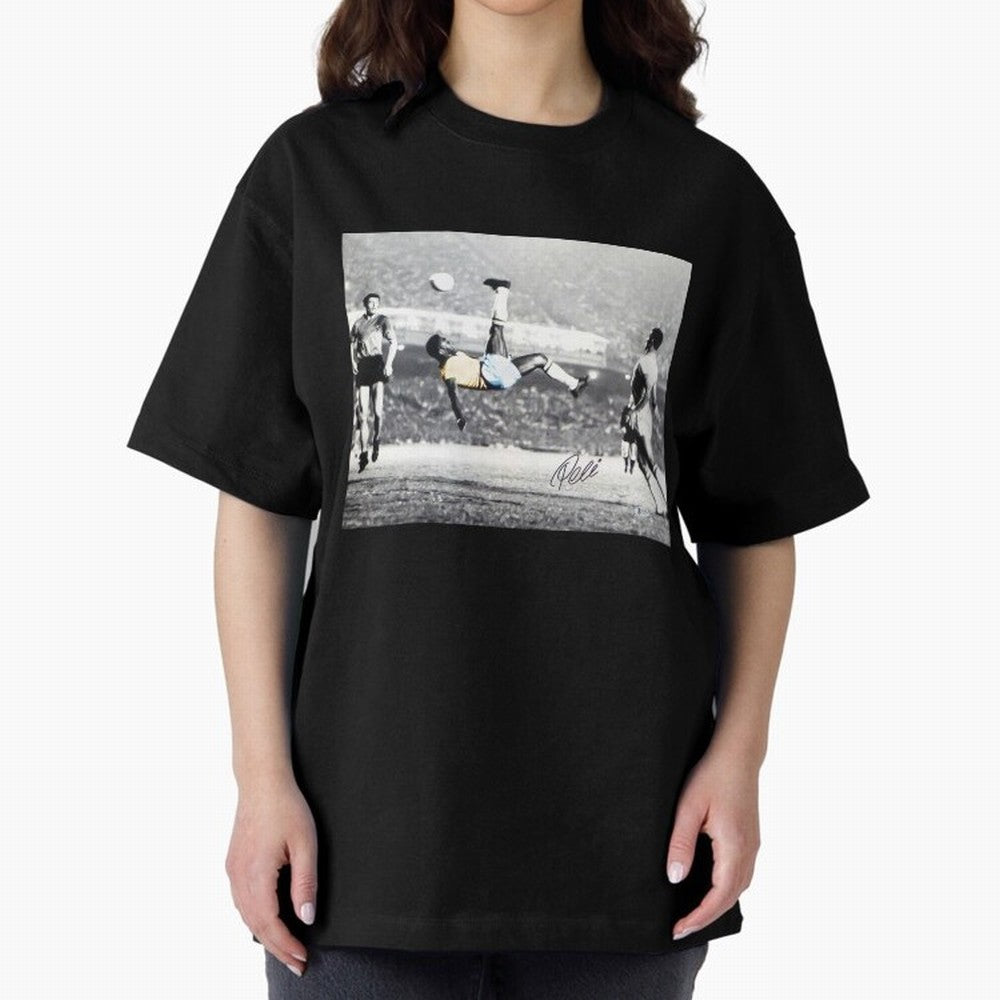 Classic Pele Bicycle Kick Legend1 Oversized T-Shirt Follow the Final Road of the FIFA World Cup 2026 Group Stage Journey through Neymar Highlights, Brazil Pride, Soccer Culture, Superstar Moments, National Team Dreams and Competitive Fire; Ideal