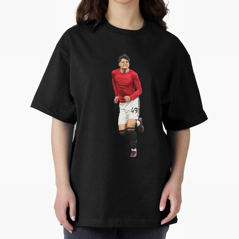 Alejandro Garnacho celebration Oversized T-Shirt Honor Match Day Hype around FIFA World Cup 2026 Group Stage, Haaland, France and Portugal, Fan Favorite Moments, National Team Passion, Big Match Drama and Soccer History; Ideal for Football Dads,