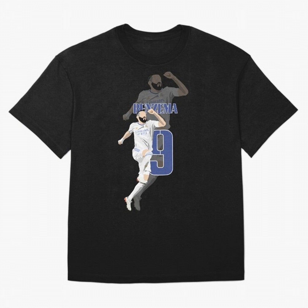 Karim Benzema 9 Oversized T-Shirt Live the Energy of Global Football Passion for FIFA World Cup 2026 USA Canada Mexico, Driven by Mbappe and Neymar, France and Portugal, Tournament Hype, Historic Matchups, Family Viewing Parties and Global Sports