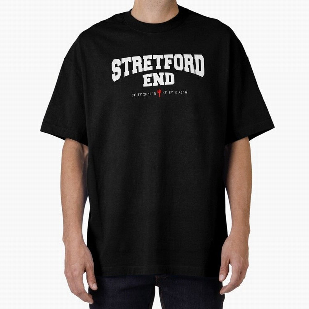 Stretford End - Manchester United Oversized T-Shirt Create FIFA World Cup 2026 for Fans of Neymar and Germany, Bringing Vintage Soccer Flavor, Modern Football Stars, National Flags and Final Night Emotion; Ideal for Football Dads, Football Moms,