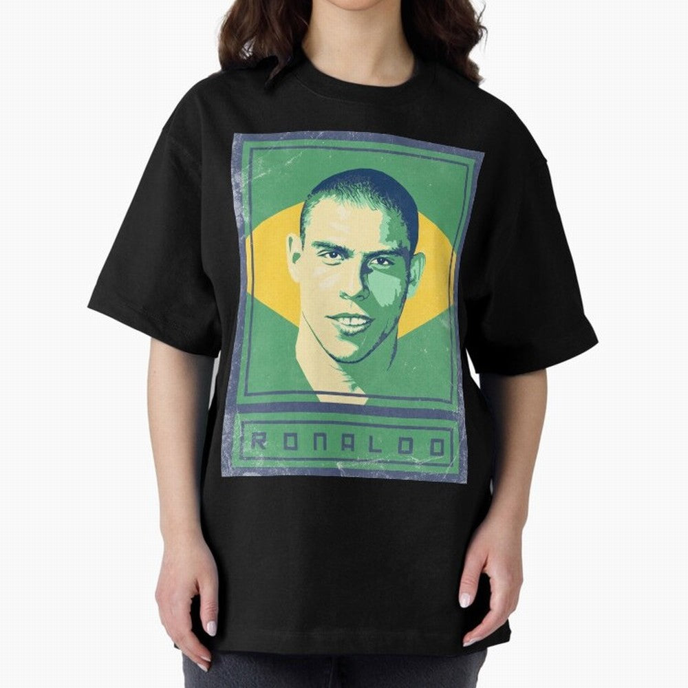 Ronaldo Brasil Oversized T-Shirt Show Your Love for FIFA World Cup 2026 Group Stage Spirit, Connected to Netherlands, Neymar, Haaland and Cristiano Ronaldo, Football Passion, Legendary Performances, Festival Vibes and Supporter Community; Perfect