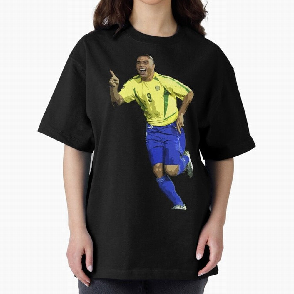 Ronaldo Nazario Oversized T-Shirt Live the Energy of FIFA World Cup 2026 Spirit, Celebrating Brazil, Portugal and Argentina, Neymar, Global Supporter Spirit, Legendary Goals, National Colors and Tournament Celebration; Made for Die Hard Supporters,