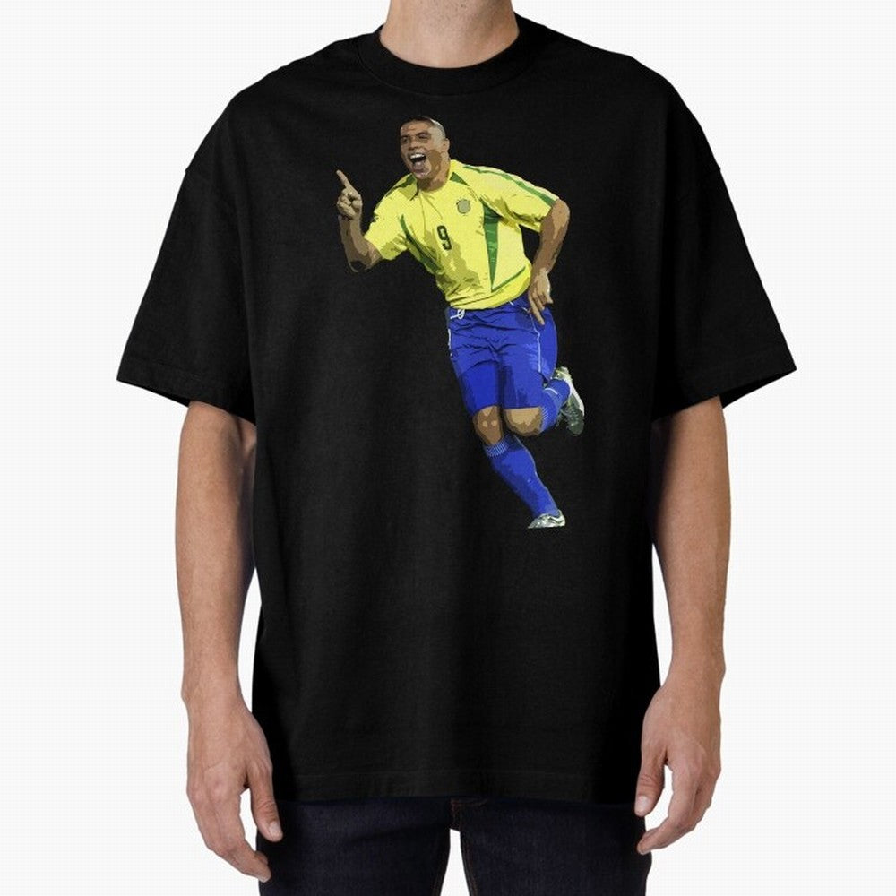 Ronaldo Nazario Oversized T-Shirt Live the Energy of FIFA World Cup 2026 Spirit, Celebrating Brazil, Portugal and Argentina, Neymar, Global Supporter Spirit, Legendary Goals, National Colors and Tournament Celebration; Made for Die Hard Supporters,