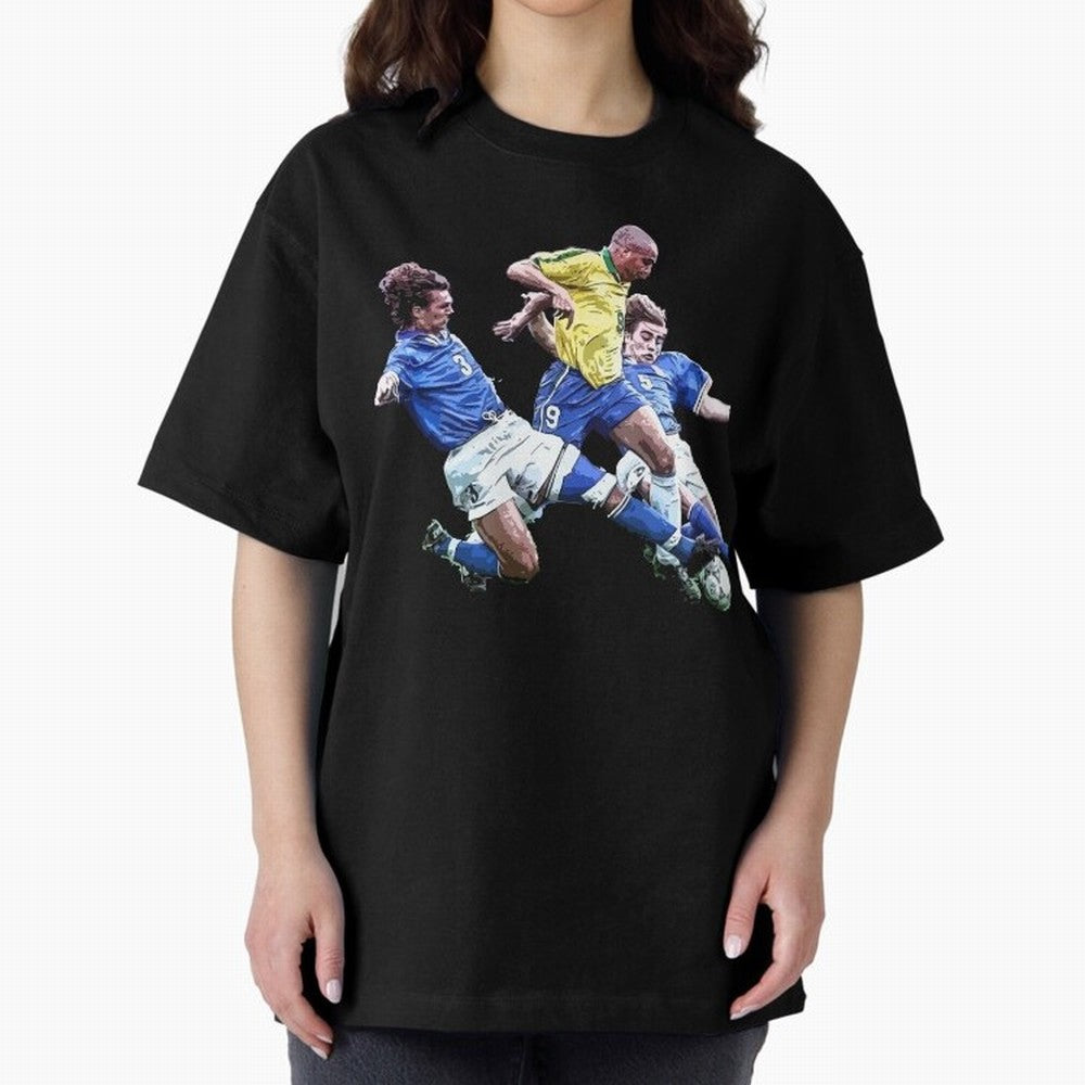 Ronaldo vs Maldini & Cannavaro Oversized T-Shirt Make Game Day About the FIFA World Cup 2026 Journey through Neymar, Haaland and Cristiano Ronaldo Highlights, Portugal, Spain and Germany Pride, Goal Celebration Energy, Supporter Heritage, Football