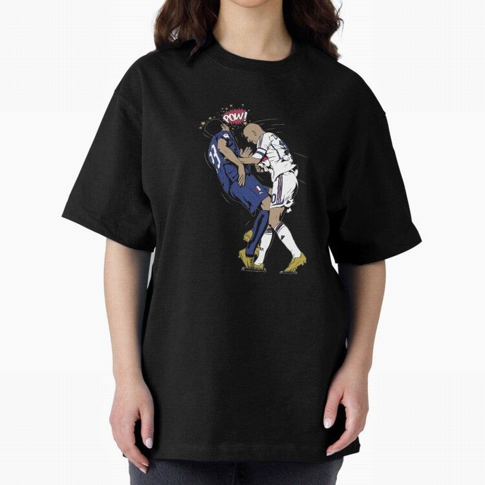 Zinedine Zidane Oversized T-Shirt Stand with FIFA World Cup 2026 USA Canada Mexico Spirit, Highlighting Argentina, Neymar, Vintage Soccer Flavor, Modern Football Stars, National Flags and Final Night Emotion; Perfect for People Who Love Argentina,