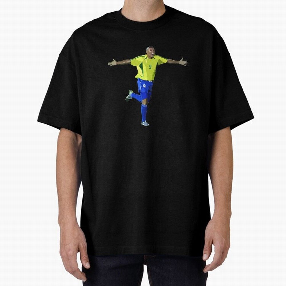 Brazilian Legend Ronaldo Oversized T-Shirt Show Passion for the Stars of FIFA World Cup 2026 Group Stage for Fans of Mbappe and Argentina, France and Brazil, Bringing Global Supporter Spirit, Legendary Goals, National Colors and Tournament