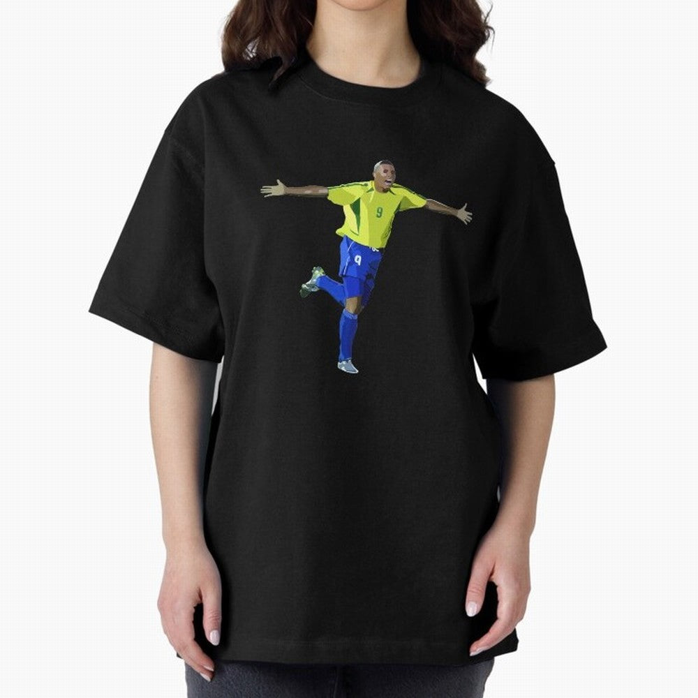 Brazilian Legend Ronaldo Oversized T-Shirt Show Passion for the Stars of FIFA World Cup 2026 Group Stage for Fans of Mbappe and Argentina, France and Brazil, Bringing Global Supporter Spirit, Legendary Goals, National Colors and Tournament