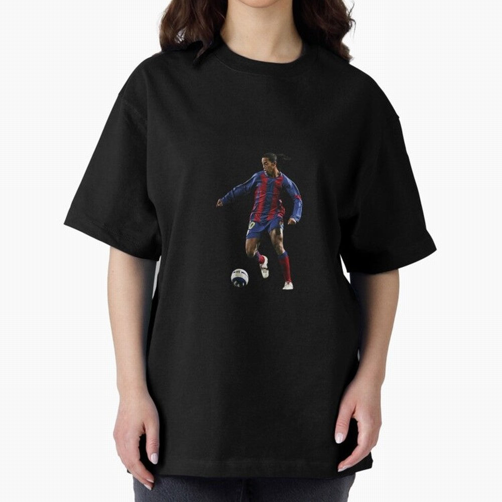 Ronaldinho Gaucho Oversized T-Shirt Step into FIFA World Cup 2026 Spirit, Built around Argentina, France and Brazil, Messi, CR7 and Mbappe, Match Day Excitement, Supporter Culture, Golden Goals and Global Football Passion; Perfect for Fans,