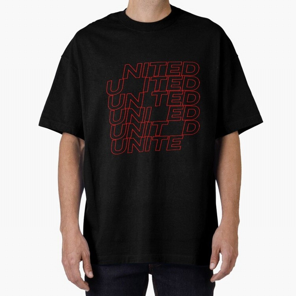 MAN UNITED - 2020 WHITE ILLUSTRATION Oversized T-Shirt Join the Countdown to FIFA World Cup 2026 Spirit, Made for Portugal, Spain and Germany, Neymar, Haaland and Cristiano Ronaldo, Sports Nostalgia, International Competition, Famous Players and