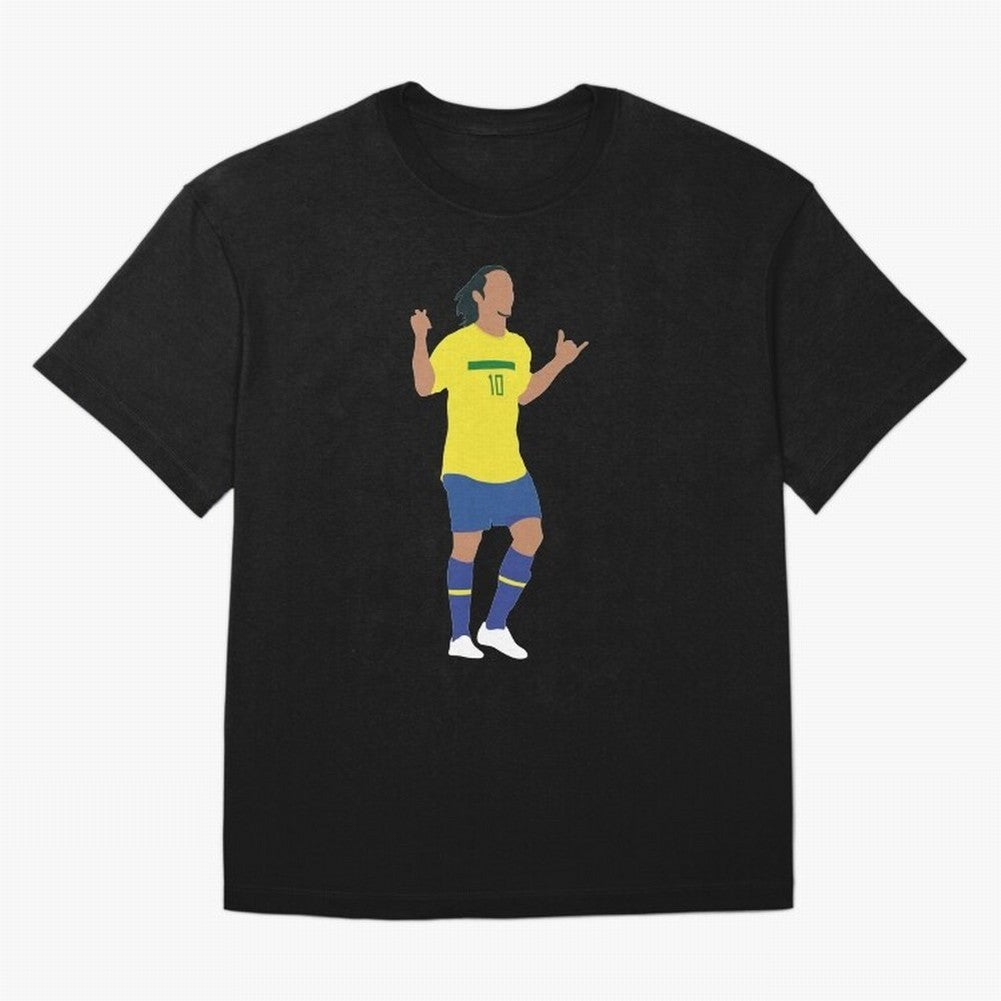 Ronaldinho. Brazil Football. Oversized T-Shirt Remember Iconic Moments from the FIFA World Cup 2026 Journey through Neymar, Haaland and Cristiano Ronaldo Highlights, Portugal Pride, Game Day Rituals, Football Legends, Country Pride and the Road to