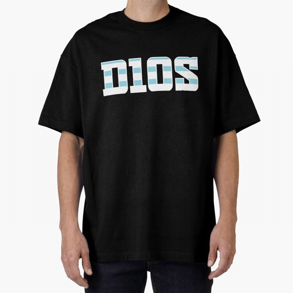 D10S Oversized T-Shirt Celebrate Unforgettable Nights in FIFA World Cup 2026 Group Stage Spirit, Highlighting Argentina, Messi and Cristiano Ronaldo, Global Supporter Spirit, Legendary Goals, National Colors and Tournament Celebration; Ideal for