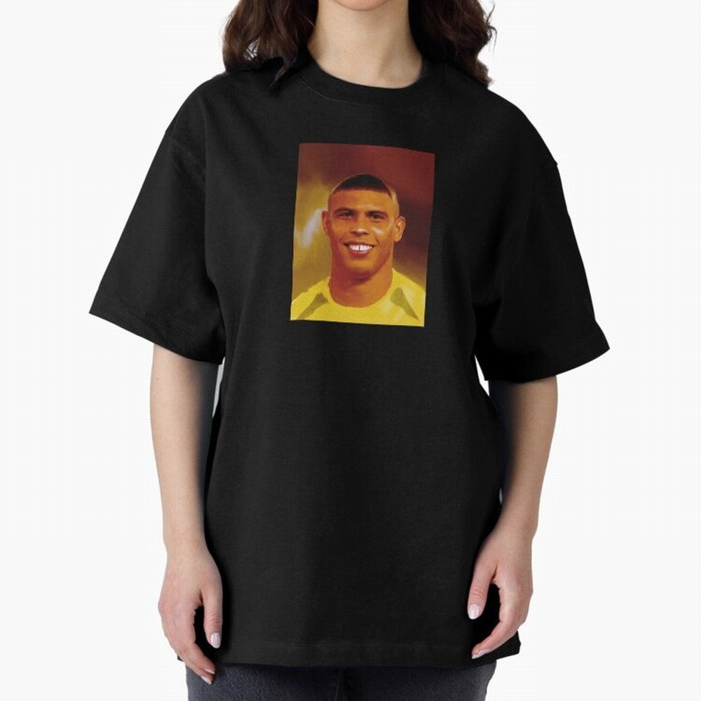 Ronaldo Nazario Digital Painting Oversized T-Shirt Feel International Energy from Global Football Passion for FIFA World Cup 2026, Inspired by Neymar, Haaland and Cristiano Ronaldo, France and Portugal, Fan Favorite Moments, National Team Passion,