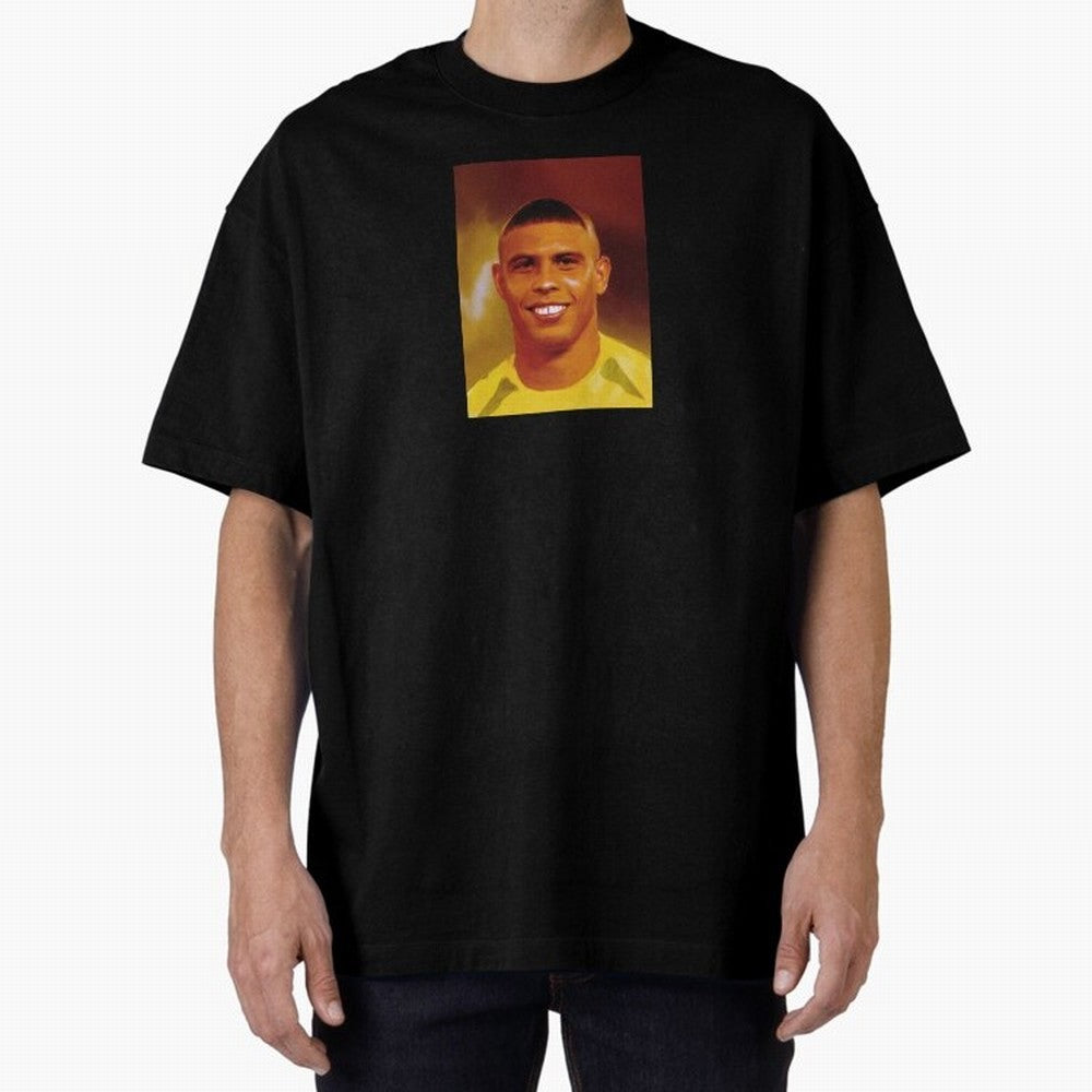 Ronaldo Nazario Digital Painting Oversized T-Shirt Feel International Energy from Global Football Passion for FIFA World Cup 2026, Inspired by Neymar, Haaland and Cristiano Ronaldo, France and Portugal, Fan Favorite Moments, National Team Passion,