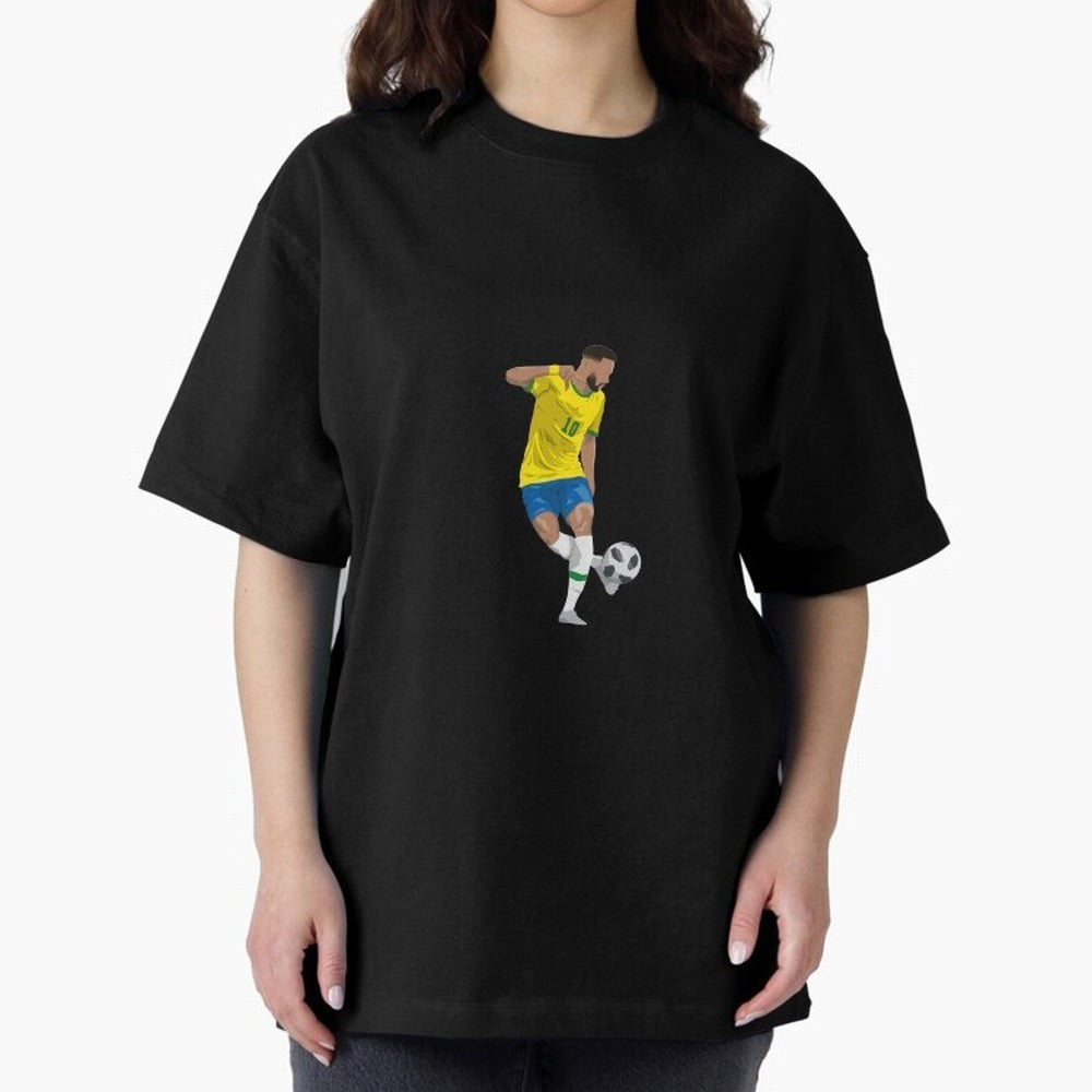 Neymar JR Minimalist Oversized T-Shirt Celebrate the Magic of FIFA World Cup 2026 USA Canada Mexico for Fans of CR7 and Messi and Portugal, Bringing Game Day Rituals, Football Legends, Country Pride and the Road to the Final; Made for Die Hard