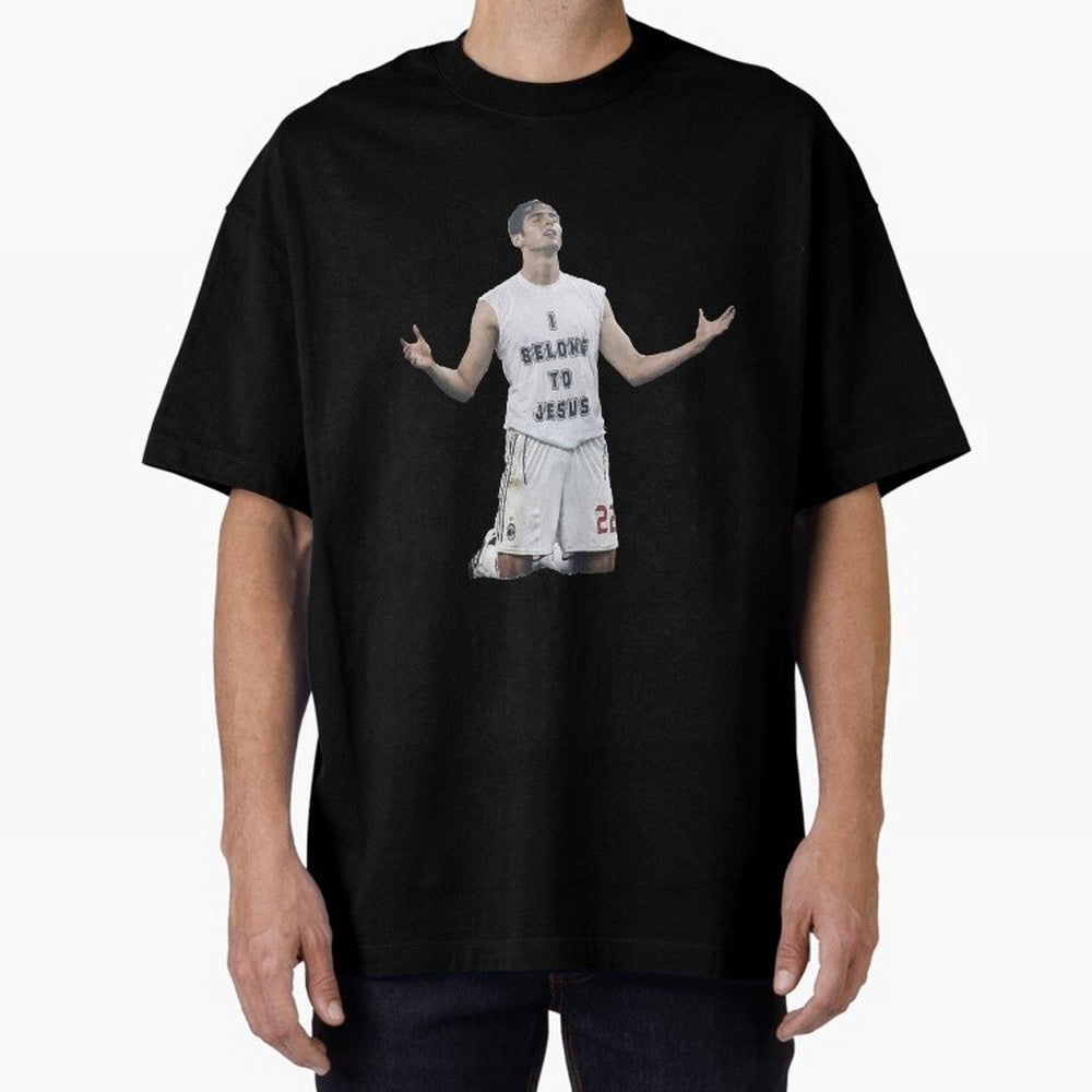 Ricardo Kaka wearing  I belong to Jesus  t-shirt sticker for football lovers Oversized T-Shirt Mark Global Football Passion for FIFA World Cup 2026, Made for Messi, Neymar and Mbappe, France and Portugal, Sports Nostalgia, International