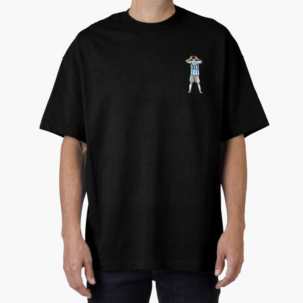 Lionel Messi Oversized T-Shirt Follow the Road to the FIFA World Cup 2026 USA Canada Mexico Journey through Neymar Highlights, Brazil, Portugal and Argentina Pride, Fan Favorite Moments, National Team Passion, Big Match Drama and Soccer History;
