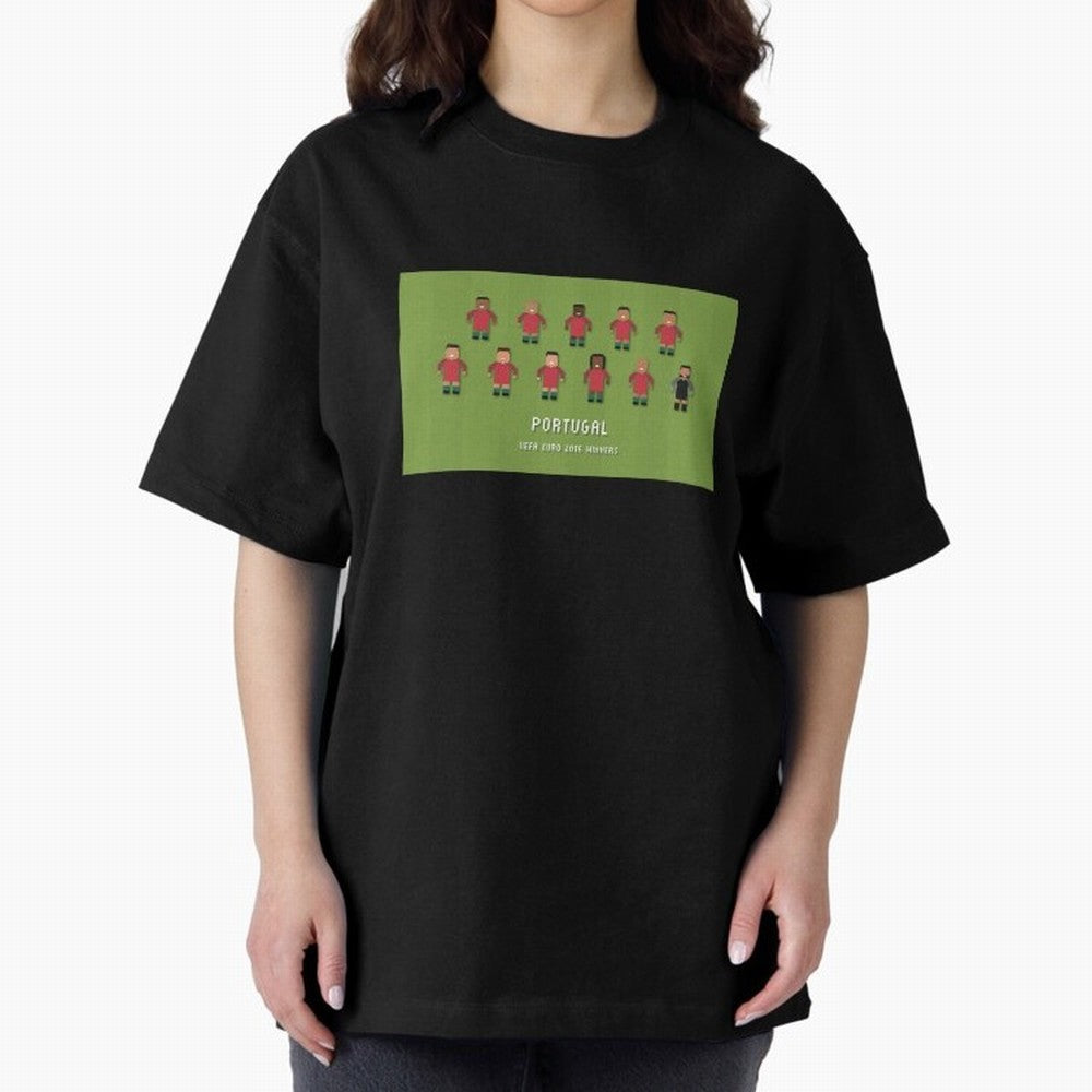 Portugal Euro 2016 Winning Squad Oversized T-Shirt Make Every Match About Match Day Hype around FIFA World Cup 2026, Mbappe, France, Football Festival Excitement, Trophy Ambitions, Country Rivalries and Star Player Buzz; Made for Die Hard