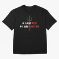 I am red, I am United Oversized T-Shirt Feel FIFA World Cup 2026 USA Canada Mexico Built around CR7 and Messi, Brazil Energy, Global Supporter Spirit, Legendary Goals, National Colors and Tournament Celebration; Built for Supporters Chasing Trophy