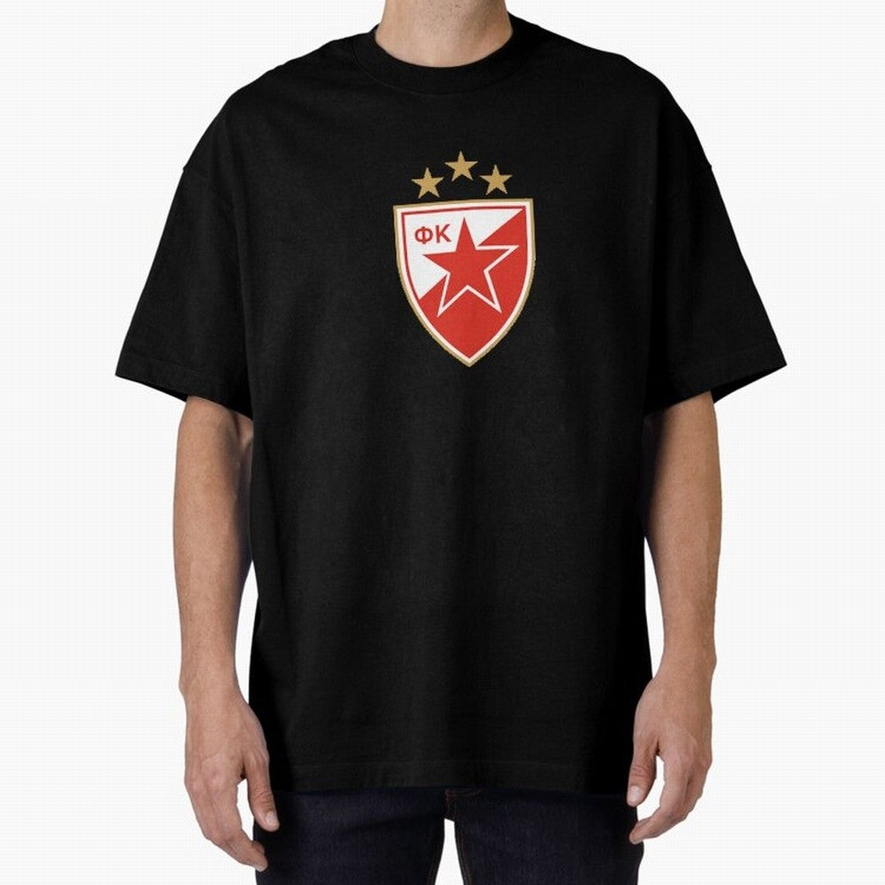 red star Oversized T-Shirt Represent the Passion of Match Day Hype around FIFA World Cup 2026 USA Canada Mexico, Cristiano Ronaldo, Haaland and CR7, England, Global Supporter Spirit, Legendary Goals, National Colors and Tournament Celebration;