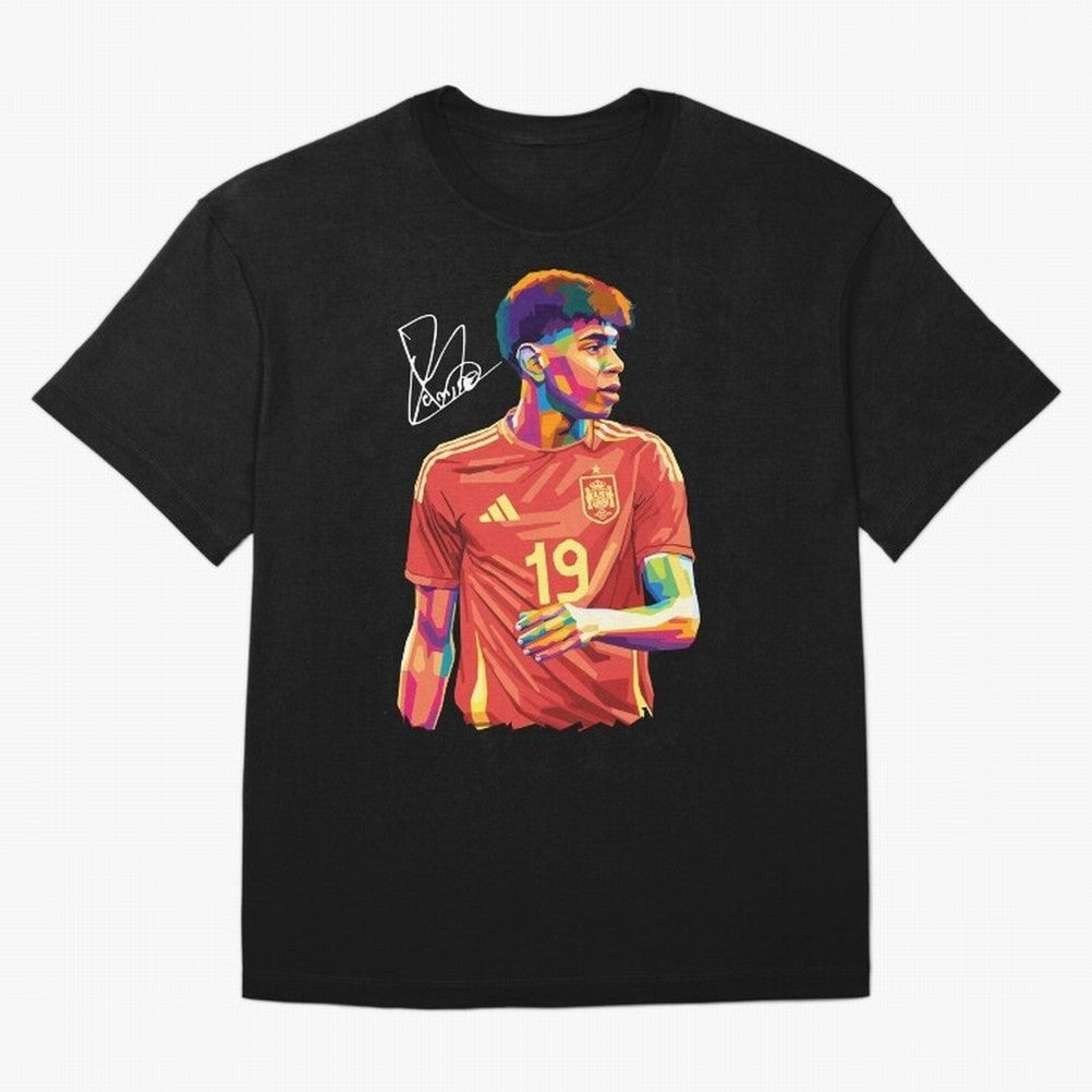 Lamine Yamal Pop Art Oversized T-Shirt Join the FIFA World Cup 2026 Group Stage Journey through Mbappe Highlights, Argentina, France and Brazil Pride, Fan Favorite Moments, National Team Passion, Big Match Drama and Soccer History; Created for