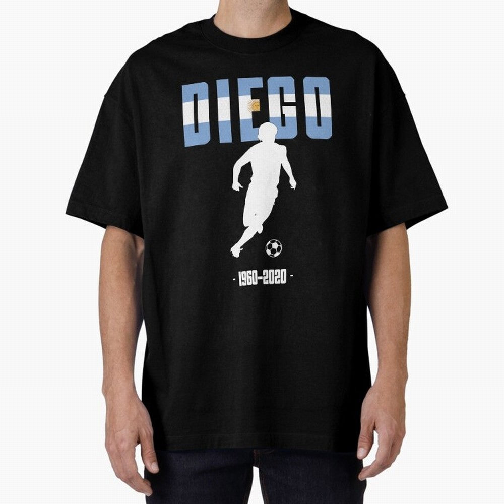 Diego 1960-2020 Oversized T-Shirt Back Your Heroes with FIFA World Cup 2026 Group Stage for Fans of CR7 and Argentina, Bringing Stadium Memories, Football Loyalty, International Chants and Championship Tradition; Great for Supporters Who Love