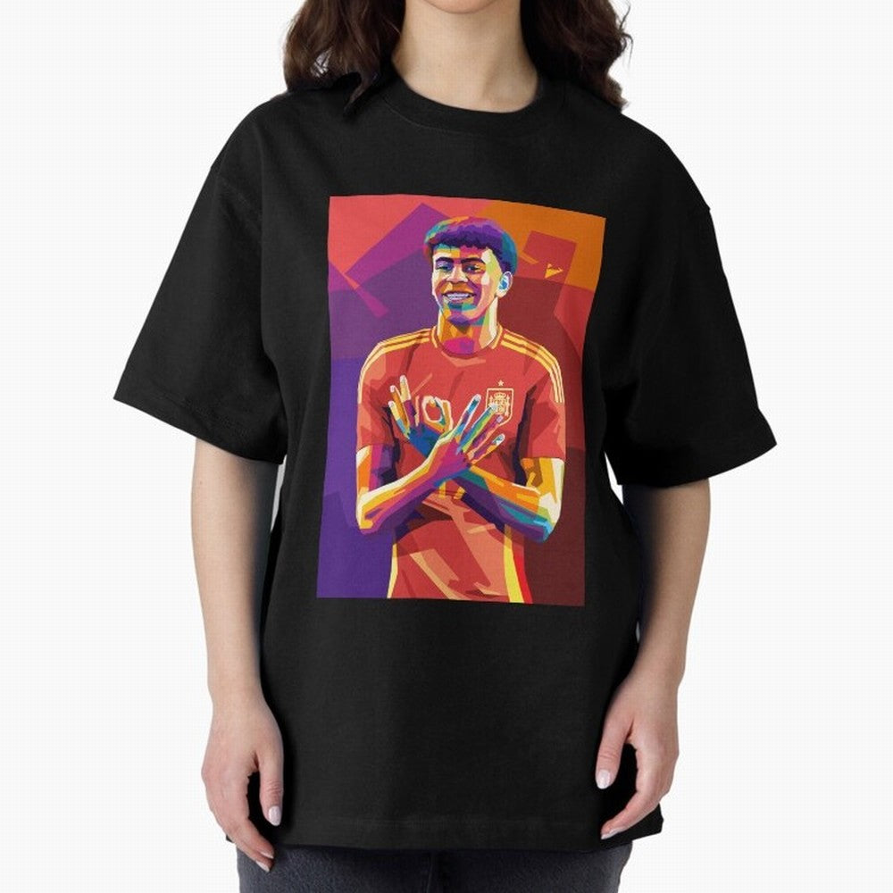 Lamine Yamal Spain Oversized T-Shirt Stand with Global Football Passion for FIFA World Cup 2026, Featuring Haaland, Spain and Netherlands, Sports Nostalgia, International Competition, Famous Players and Unforgettable Victories; Made for Die Hard