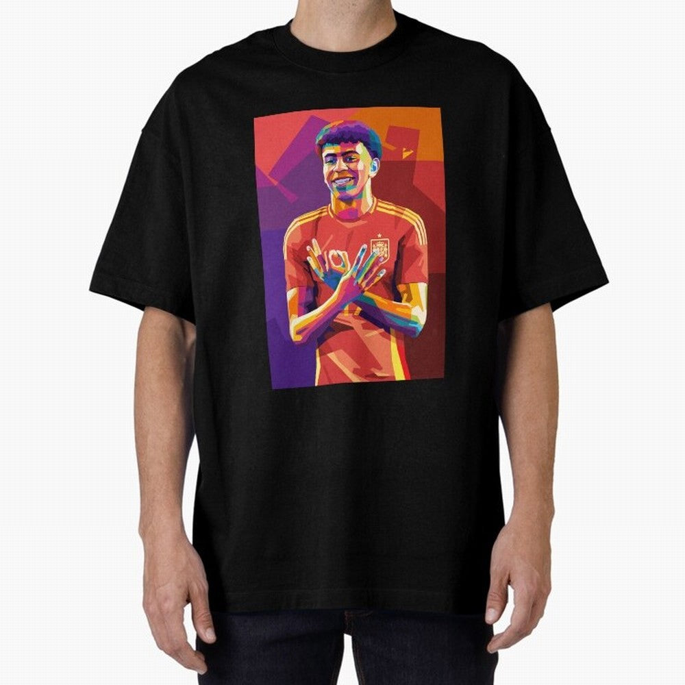 Lamine Yamal Spain Oversized T-Shirt Stand with Global Football Passion for FIFA World Cup 2026, Featuring Haaland, Spain and Netherlands, Sports Nostalgia, International Competition, Famous Players and Unforgettable Victories; Made for Die Hard