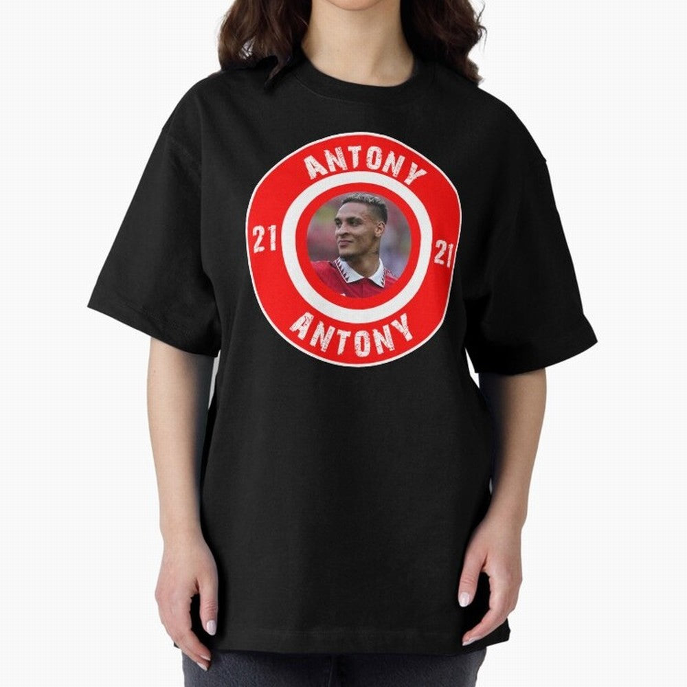 Antony Oversized T-Shirt Show Love for Legendary Goals in FIFA World Cup 2026 USA Canada Mexico for Fans of Cristiano Ronaldo and Argentina, France and Brazil, Bringing Retro Football Energy, Iconic Rivalries, Trophy Chase Drama and Stadium