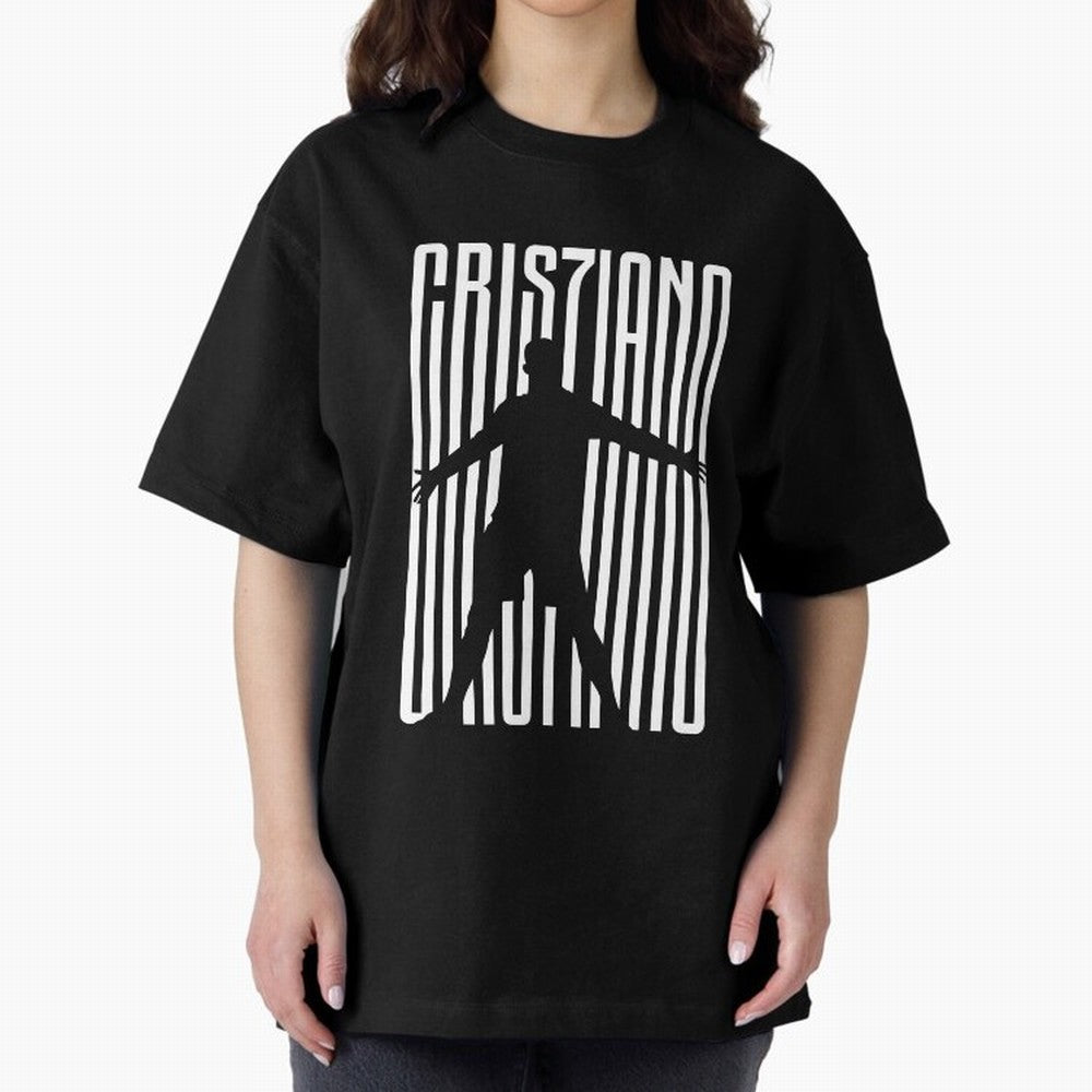 Christiano Ronaldo Icon black Jersey 2023 Oversized T-Shirt Relive the Noise and Pride of Global Football Passion for FIFA World Cup 2026 USA Canada Mexico, Inspired by Neymar, Haaland and Cristiano Ronaldo, Argentina and Brazil, Stadium Memories,
