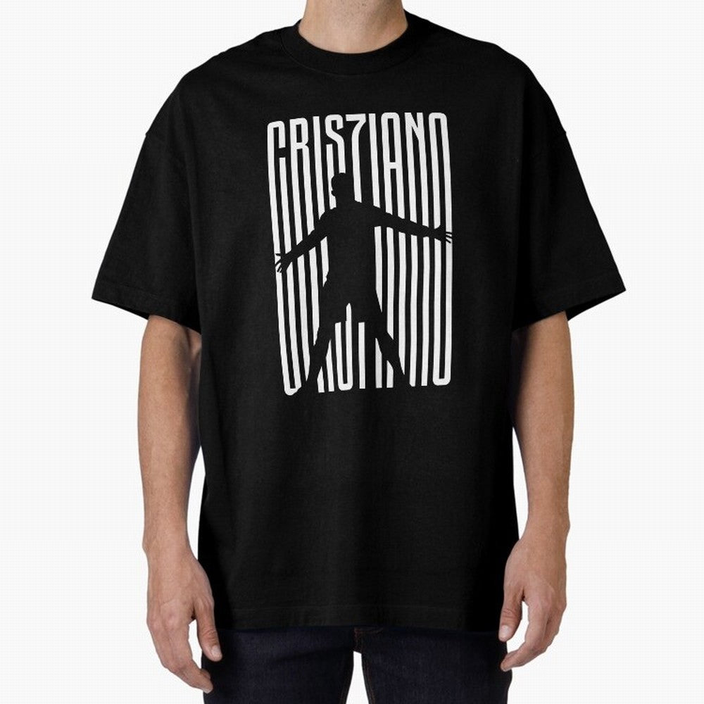 Christiano Ronaldo Icon black Jersey 2023 Oversized T-Shirt Relive the Noise and Pride of Global Football Passion for FIFA World Cup 2026 USA Canada Mexico, Inspired by Neymar, Haaland and Cristiano Ronaldo, Argentina and Brazil, Stadium Memories,