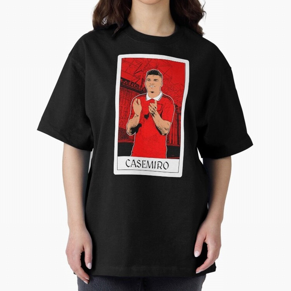 Casemiro Oversized T-Shirt Honor Football Greatness during FIFA World Cup 2026 USA Canada Mexico with Messi, CR7 and Mbappe, Argentina, France and Brazil Energy, Championship Spirit, Famous Goals, Roaring Crowds and International Football Unity;