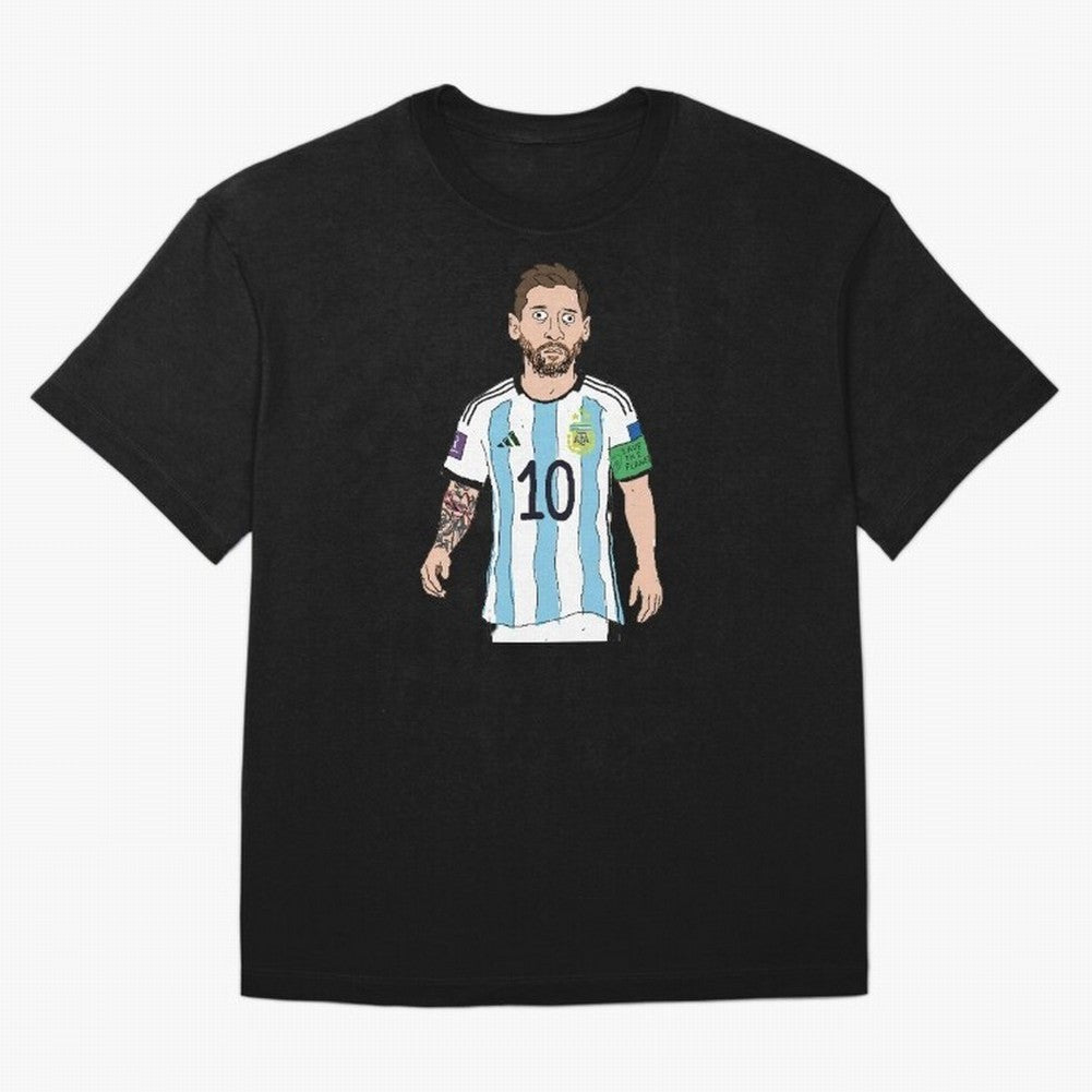 Badly Drawn Messi Classic T-Shirt Celebrate Global Passion for FIFA World Cup 2026 for Fans of Messi, Neymar and Mbappe and Portugal, Bringing Goal Celebration Energy, Supporter Heritage, Football Icons and Worldwide Tournament Joy; Perfect for