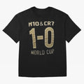 m10 and cr7 1-0 world cup football Classic T-Shirt Bring Retro Soccer Energy to Match Day Hype around FIFA World Cup 2026 Group Stage, Haaland and Mbappe, Argentina, France and Brazil, Championship Spirit, Famous Goals, Roaring Crowds and