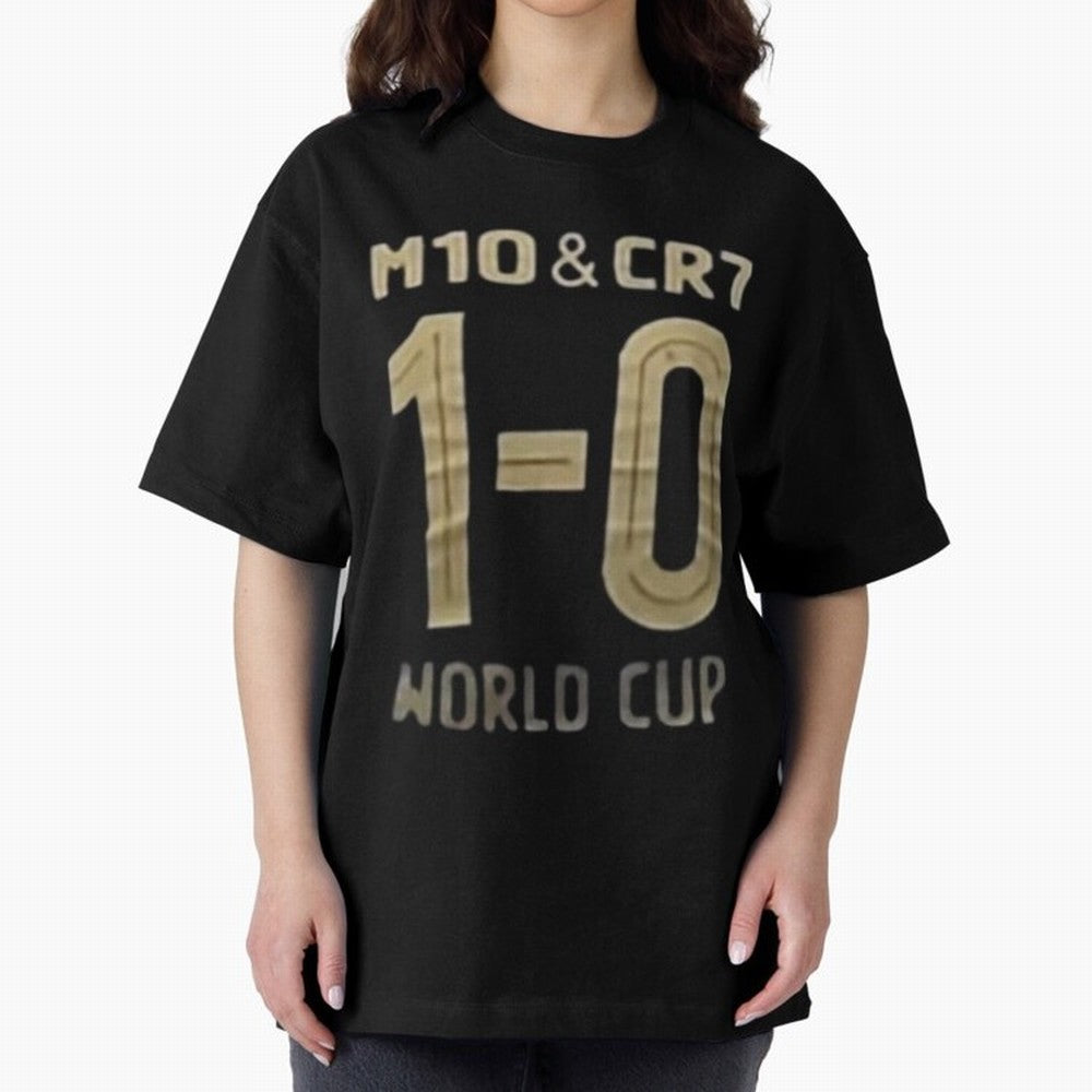 m10 and cr7 1-0 world cup football Classic T-Shirt Bring Retro Soccer Energy to Match Day Hype around FIFA World Cup 2026 Group Stage, Haaland and Mbappe, Argentina, France and Brazil, Championship Spirit, Famous Goals, Roaring Crowds and