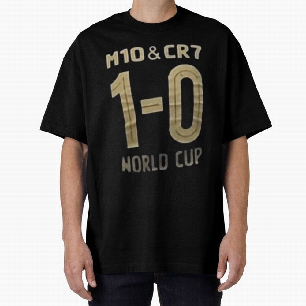 m10 and cr7 1-0 world cup football Classic T-Shirt Bring Retro Soccer Energy to Match Day Hype around FIFA World Cup 2026 Group Stage, Haaland and Mbappe, Argentina, France and Brazil, Championship Spirit, Famous Goals, Roaring Crowds and