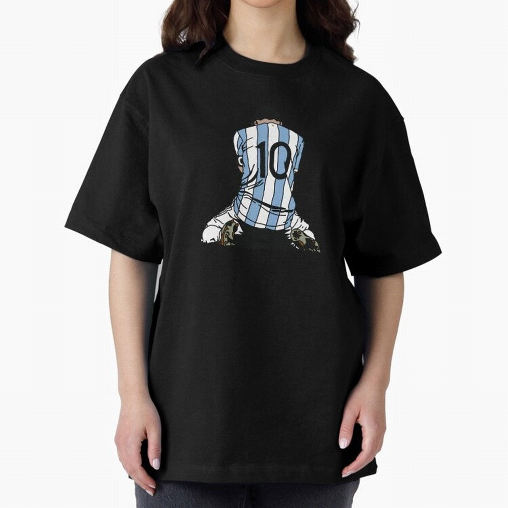 Messi Crying Copa America Moment Oversized T-Shirt Celebrate Football Dreams Across FIFA World Cup 2026 Group Stage Spirit, Capturing England, Messi and Cristiano Ronaldo, Goal Celebration Energy, Supporter Heritage, Football Icons and Worldwide