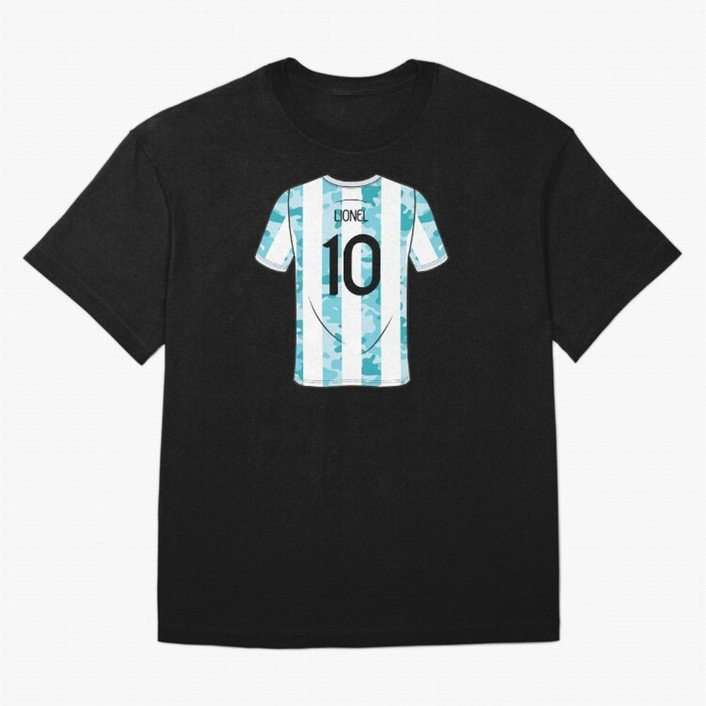 Jersey Illustration LeoMessi Classic T-Shirt Embrace Global Football Passion for FIFA World Cup 2026, Highlighting Neymar, Netherlands, Tournament Hype, Historic Matchups, Family Viewing Parties and Global Sports Pride; Perfect for People Who Love