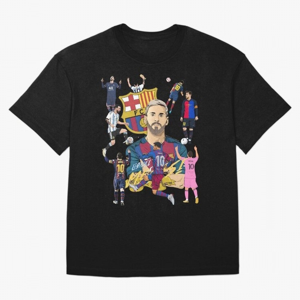 MESSI10 Oversized T-Shirt Celebrate Classic Football Spirit in FIFA World Cup 2026 USA Canada Mexico Centered on Messi, Brazil Energy, Vintage Soccer Flavor, Modern Football Stars, National Flags and Final Night Emotion; Great for Supporters Who