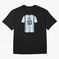 LeoMessi Jersey Illustration 2022 Oversized T-Shirt Turn Up for Global Football Passion for FIFA World Cup 2026 Group Stage, Connected to Neymar, Haaland and Cristiano Ronaldo, France, Soccer Culture, Superstar Moments, National Team Dreams and