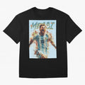 The Messiah Oversized T-Shirt Support the Legends of FIFA World Cup 2026 Spirit, Built around France and Portugal, Messi, CR7 and Mbappe, Football Passion, Legendary Performances, Festival Vibes and Supporter Community; Ideal for Football Dads,