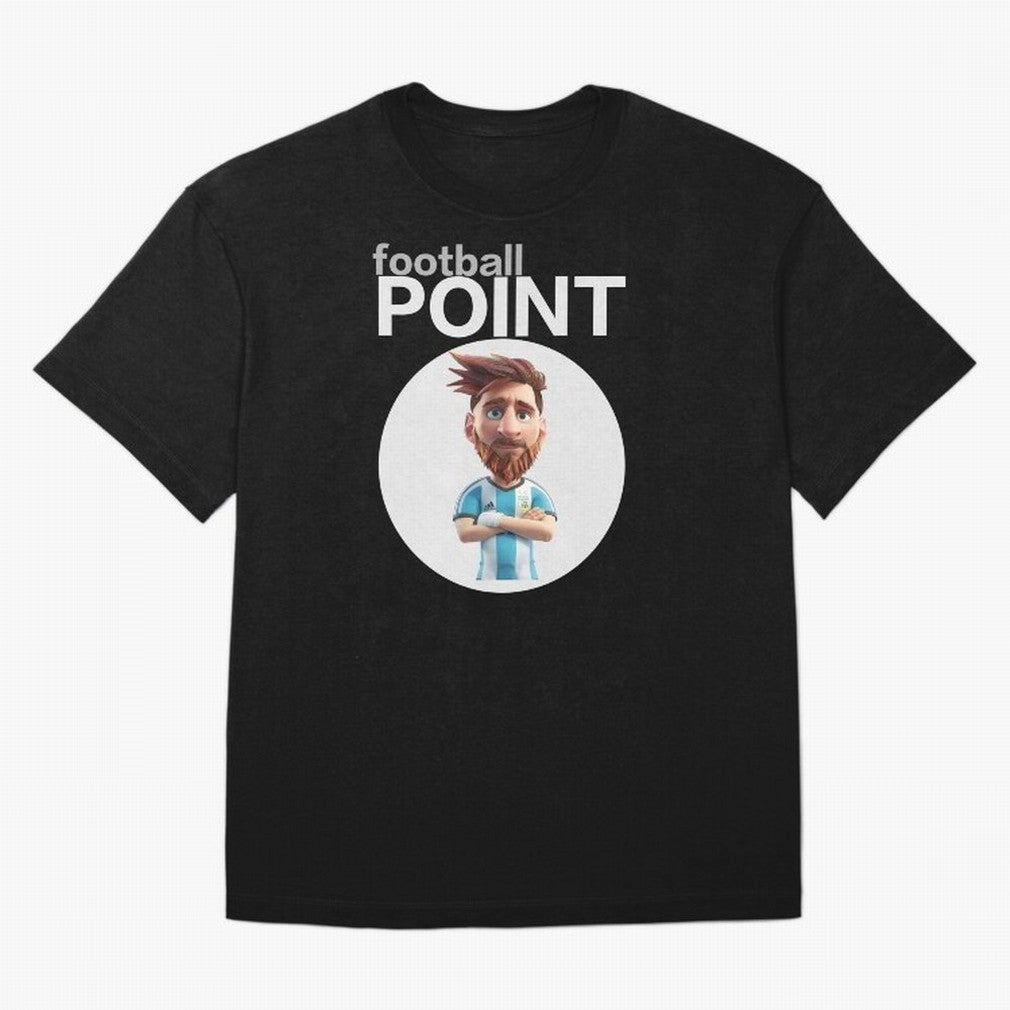 football POINT Oversized T-Shirt Celebrate Fan Favorites in Global Football Passion for FIFA World Cup 2026 Group Stage, Filled with Messi, CR7 and Mbappe, Spain, Goal Celebration Energy, Supporter Heritage, Football Icons and Worldwide Tournament