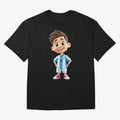 Lionel Messi Cartoon Classic T-Shirt Bring Legendary Rivalry Energy to FIFA World Cup 2026 Spirit, Filled with France, Mbappe and Neymar, Championship Spirit, Famous Goals, Roaring Crowds and International Football Unity; Ideal for Fans Who Follow