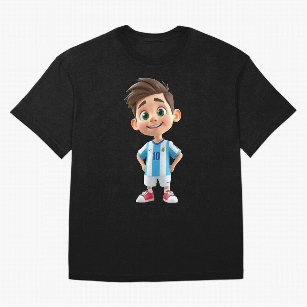 Lionel Messi Cartoon Classic T-Shirt Bring Legendary Rivalry Energy to FIFA World Cup 2026 Spirit, Filled with France, Mbappe and Neymar, Championship Spirit, Famous Goals, Roaring Crowds and International Football Unity; Ideal for Fans Who Follow