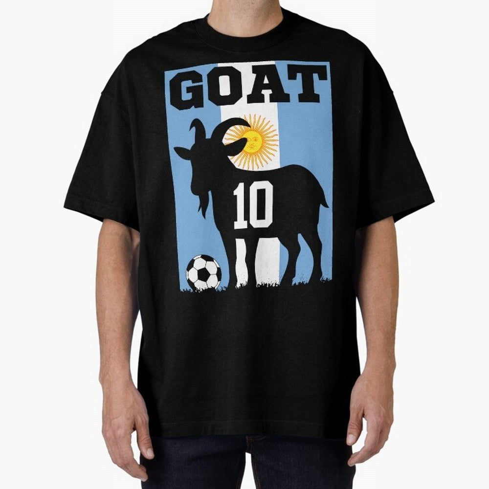 Argentina World Cup 2026 The Goat 10 Oversized T-Shirt Celebrate Soccer Greatness during FIFA World Cup 2026 for Fans of Cristiano Ronaldo, Haaland and CR7 and Portugal, Bringing Supporter Pride, Iconic Celebrations, Legendary Names and Global