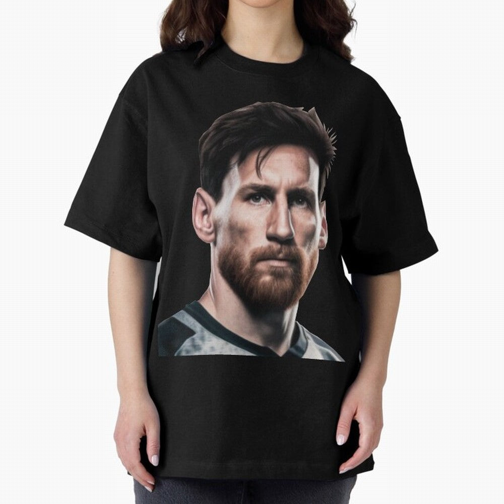 Lionel Messi Oversized T-Shirt Celebrate Football Heritage in Global Football Passion for FIFA World Cup 2026 Group Stage, Inspired by Cristiano Ronaldo, Haaland and CR7, Argentina and Brazil, Tournament Hype, Historic Matchups, Family Viewing