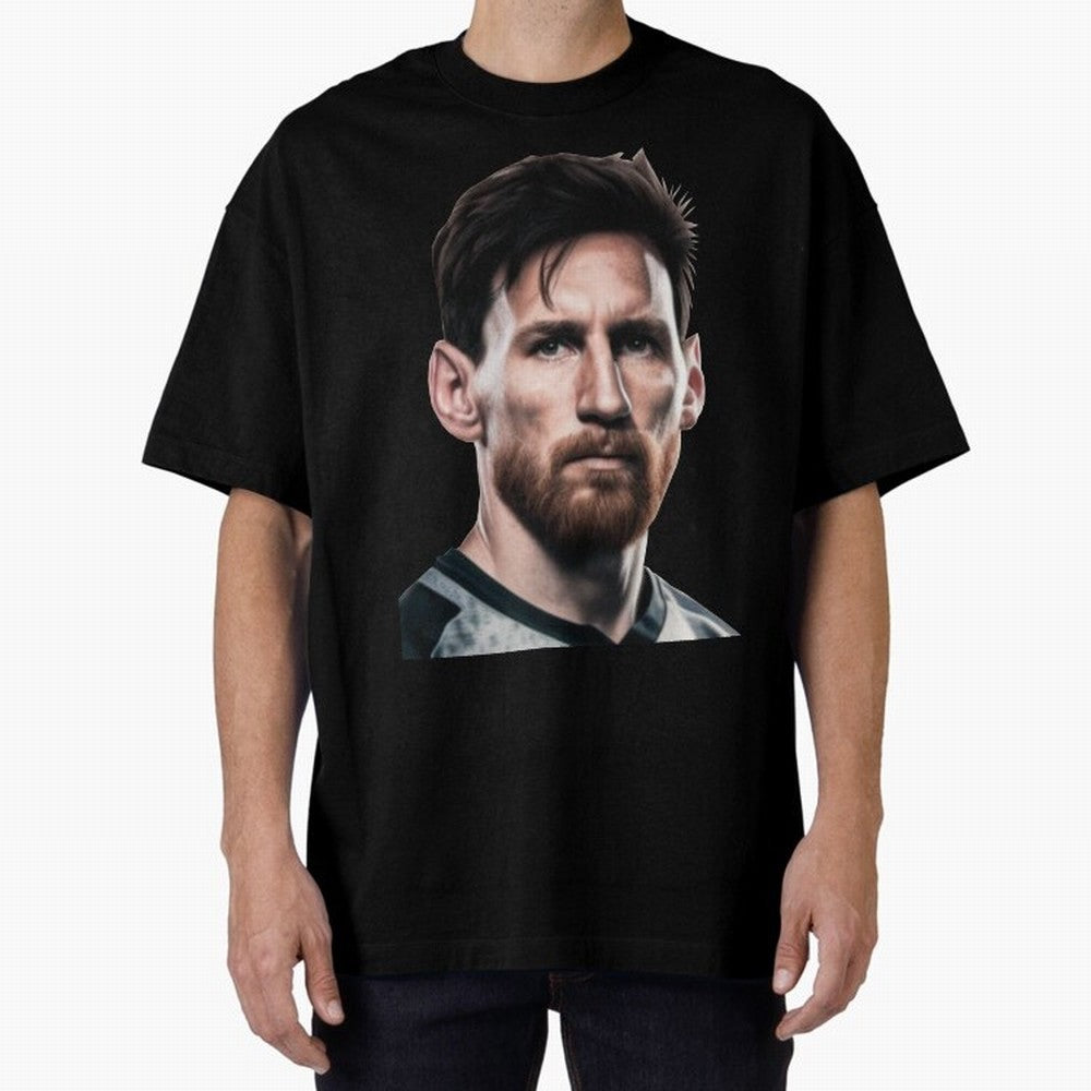 Lionel Messi Oversized T-Shirt Celebrate Football Heritage in Global Football Passion for FIFA World Cup 2026 Group Stage, Inspired by Cristiano Ronaldo, Haaland and CR7, Argentina and Brazil, Tournament Hype, Historic Matchups, Family Viewing