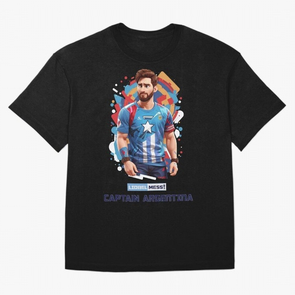 Lionel Messi Captain Argentina Oversized T-Shirt Join Supporters Worldwide for FIFA World Cup 2026 USA Canada Mexico with Cristiano Ronaldo, England and Germany Energy, Global Supporter Spirit, Legendary Goals, National Colors and Tournament