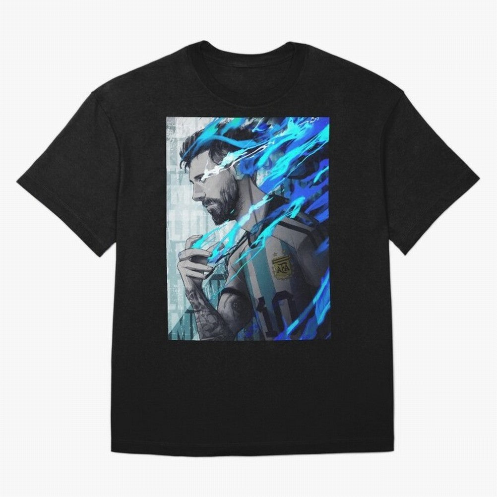 LIONEL MESSI NEW GOAL CELEBRATION ILLUSTRATION 2023 2024 Oversized T-Shirt Experience FIFA World Cup 2026 Group Stage for Fans of CR7 and England and Germany, Bringing Supporter Pride, Iconic Celebrations, Legendary Names and Global Match Day